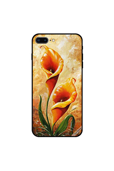 Covernex غطاء حماية لهاتف iPhone 7 Plus برسومات زهور برتقالية