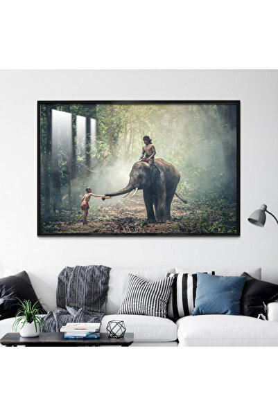 Marktna لوحة جدارية خشبية فاخرة مع برواز فضي و طبقة من الاكرليك الشفاف