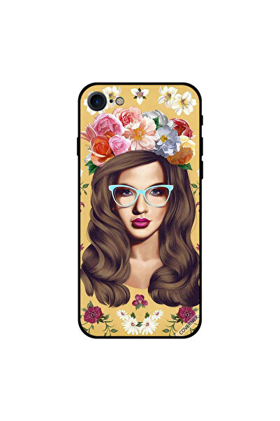 Covernex غطاء حماية لهاتف iPhone 8 بتصميم فتاة أنيقة مزينة بالزهور