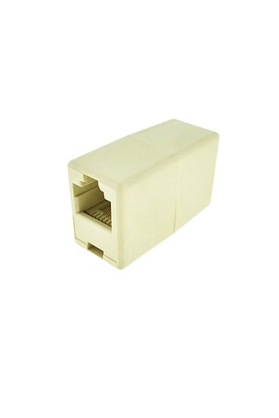 OEM Mufa adaptor de prelungire cablu telefon, RJ11, 6P4C, mama-mama, bej