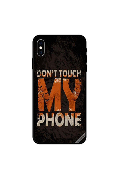 Covernex غطاء حماية لجهاز iPhone XS MAX مطبوع عليه عبارة "لا تلمس هاتفي" بتصم...