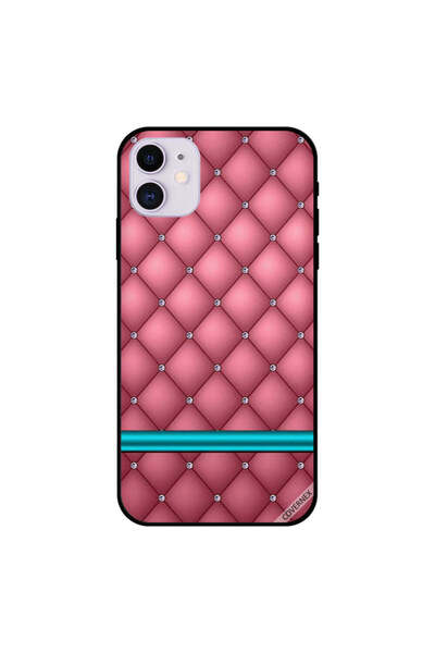 Covernex iPhone 11 Case Cover Green Line On Pink Classic Design