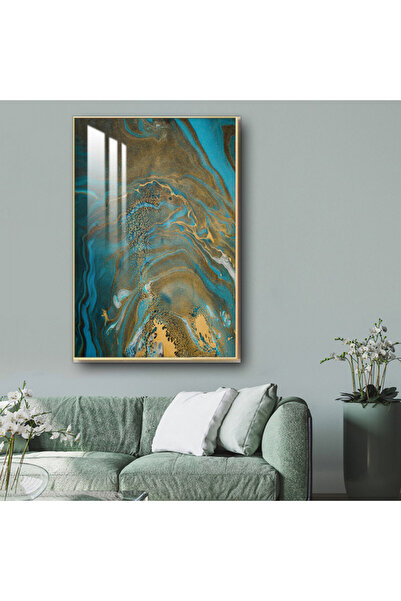 4gdran لوحة جدارية خشبية فاخرة مع برواز فضي و طبقة من الاكرليك الشفاف