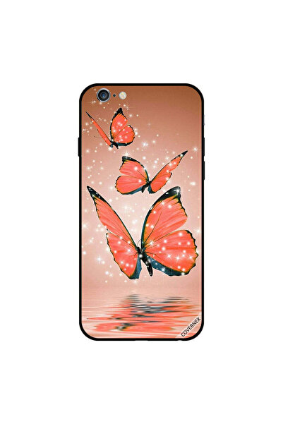 Covernex غطاء حماية لجهاز iPhone 6 Plus باللون البرتقالي بثلاث فراشات