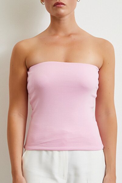 Never more Strapless Top Pink