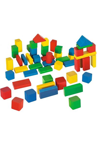 Eichhorn Set of 50 colored wooden cubes Eichhorn