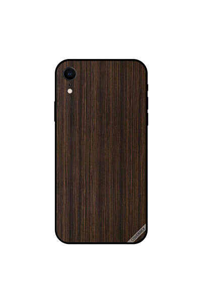 Covernex غطاء حماية لجهاز iPhone XR بخطوط عمودية ونمط خشبي