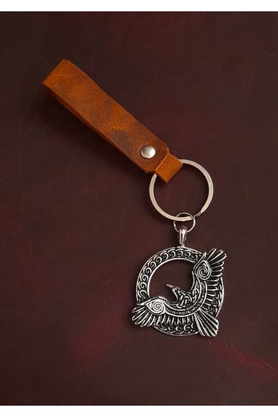 BSN Store Eagle Figure Keychain ​​Premium Hand Made Real Leather Keychain