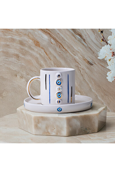 Canarels Nazar Boncuklu-Çizgili Fincan 100 ml