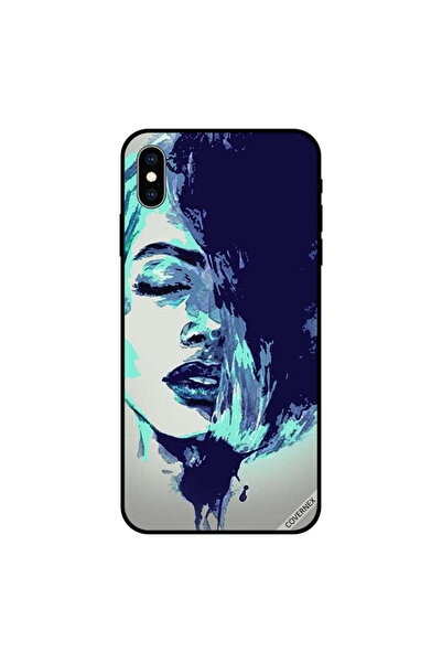 Covernex غطاء حماية لهاتف iPhone XS MAX بطبعة فتاة في عمل فني