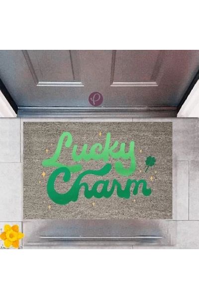 Mu Art Ahşap Door Mat Decorative Digital Print Lucky Charm P-2359