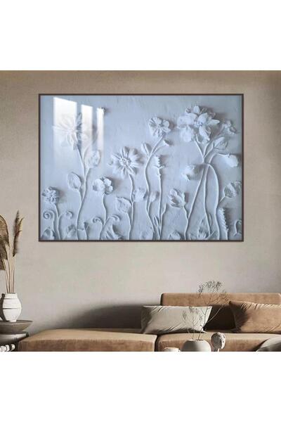 SND Wooden wall plaque printed with gypsum board design with brown frame and ...