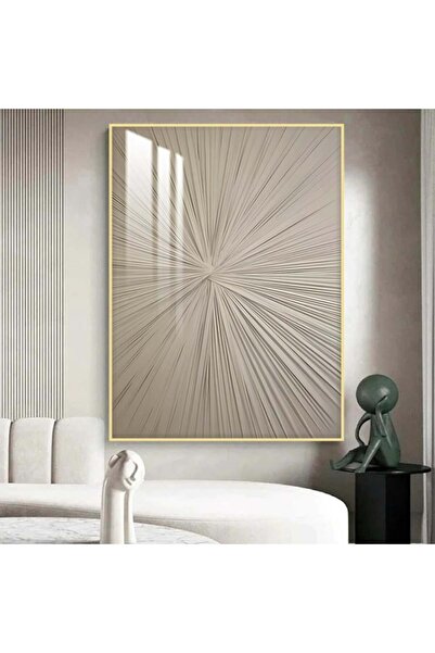 4gdran لوحة جدارية خشبية بتصميم الفن التجريدي مع برواز ذهبي و طبقة من الاكرليك الشفاف