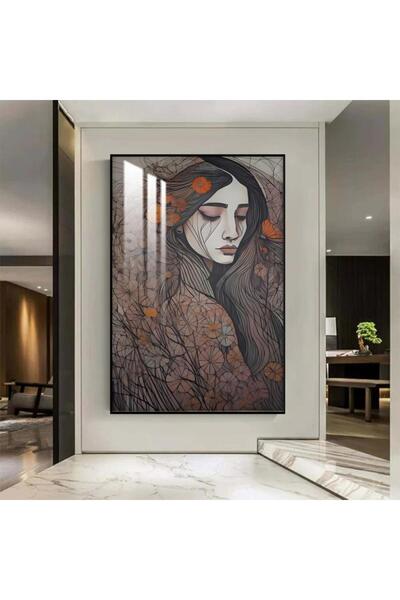 SND لوحة جدارية خشبية بتصميم امرآة مع برواز اسود و طبقة من الاكرليك الشفاف
