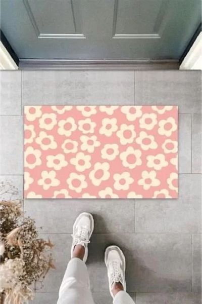 BscitirStore Digital Flower Pink Door Mat Outdoor Mat K-3125