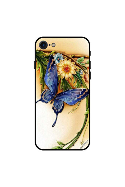 Covernex غطاء حماية لجهاز iPhone 8 بتصميم فراشة زرقاء
