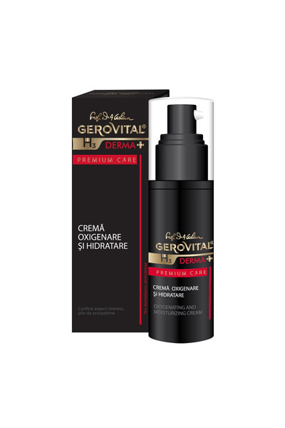 GEROVITAL Cremă hidratantă și oxigenantă H3 Derma+ Premium Care, cremă de față, 30 ml