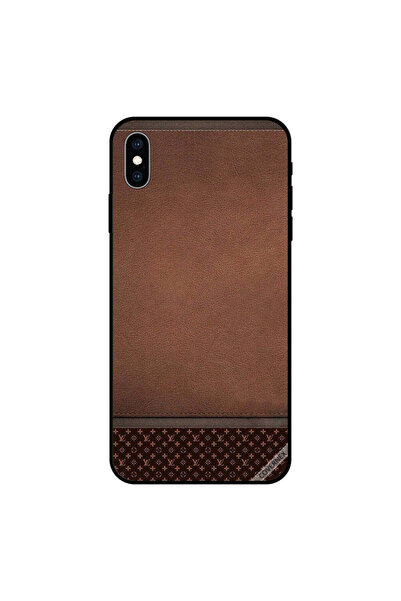 Covernex غطاء حماية iPhone X بنقشة جلد بني داكن