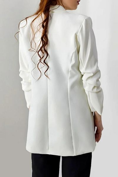 FashionForYou BLUMY casual jacket, medium length with flaps, WHITE, Size XL/2XL, XL/2XL