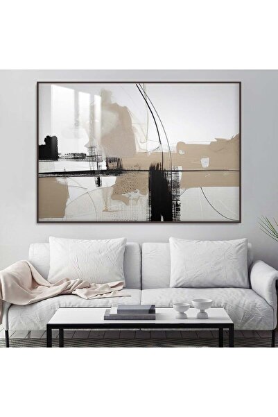 SND لوحة جدارية خشبية فاخرة بتصميم الفن التشكيلي مع برواز شامبين و طبقة من ال...