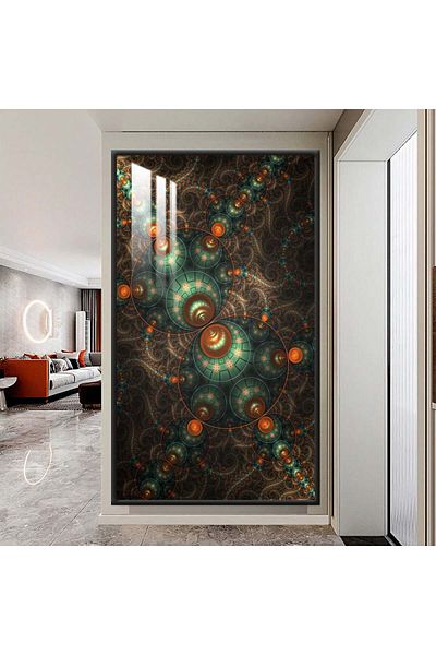4gdran Luxury wooden wall panel with black frame and clear acrylic layer