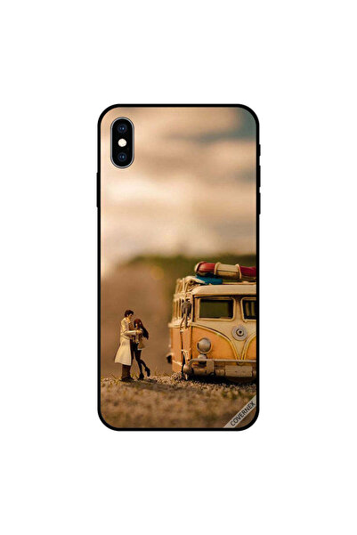 Covernex غطاء حماية لهاتف iPhone XS MAX بطبعة حافلة وزوجين عتيقين