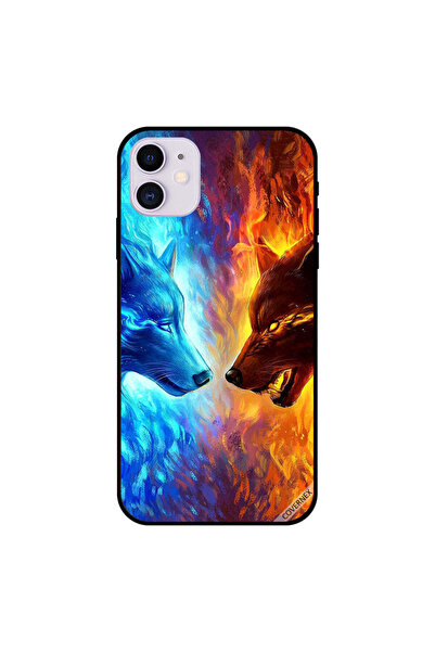 Covernex غطاء حماية لجهاز iPhone 11 بتصميم ذئب الماء والنار