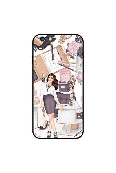 Covernex غطاء حماية لجهاز iPhone 6s Plus بطبعة فتاة المديرة والهوايات