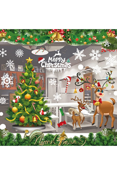 Anyingkai set de stickere pentru ferestre, PVC, multicolor, 61 x 72 cm