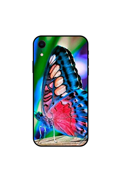 Covernex غطاء حماية iPhone XR بتصميم فراشة باللونين الأحمر والأزرق