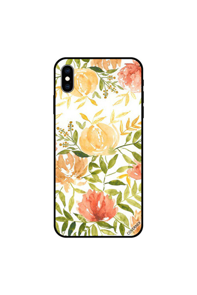 Covernex غطاء حماية لهاتف iPhone XS MAX بنقشة زهور برتقالية