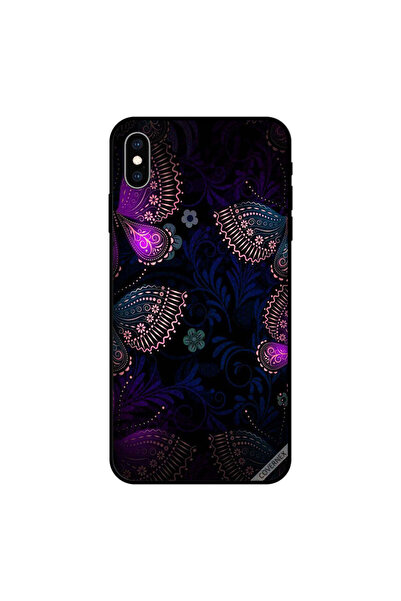 Covernex غطاء حماية لجهاز iPhone XS MAX بنقشة فراشات داكنة