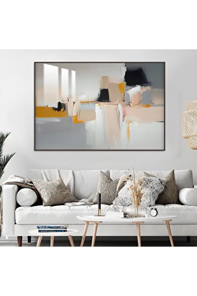 SND لوحة جدارية خشبية فاخرة بتصميم الفن التشكيلي مع برواز شامبين و طبقة من ال...