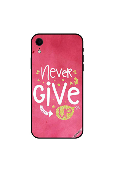 Covernex غطاء حماية iPhone XR باللون الوردي Never Give Up