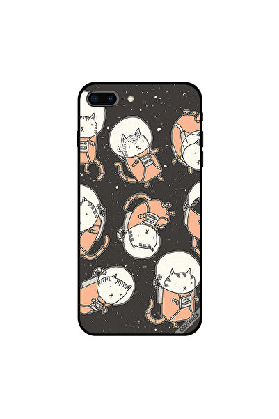 Covernex غطاء حماية لجهاز iPhone 7 Plus بتصميم قطة في الفضاء