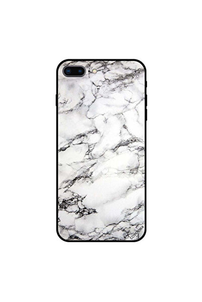 Covernex غطاء حماية لجهاز iPhone 7 Plus باللون الأسود المتشقق والرخام الأبيض