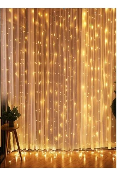 DLC LED Decorative Light Curtain 3MX3M Yellow
