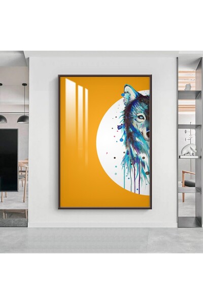 SND لوحة جدارية خشبية فاخرة مع برواز شامبين و طبقة من الاكرليك الشفاف