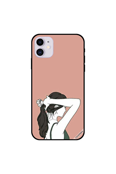 Covernex غطاء حماية لهاتف iPhone 11 بفتاة لطيفة تصفف شعرها