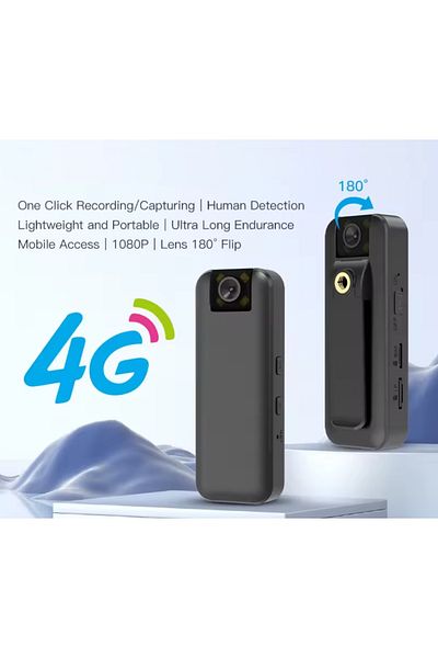 SpyGadget Mini Spy Camera SpyGadget, 4K Recording, Night Vision, Motion Detection, 4G