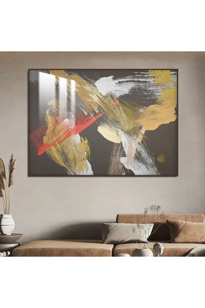 SND لوحة جدارية خشبية فاخرة بتصميم الفن التشكيلي مع برواز شامبين و طبقة من ال...