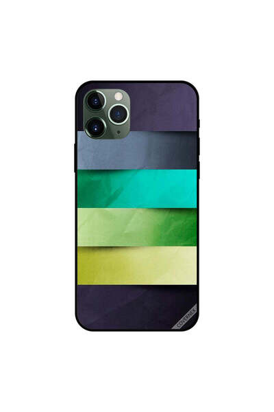 Covernex غطاء حماية لجهاز iPhone 11 Pro بنقشة خطوط خضراء صفراء