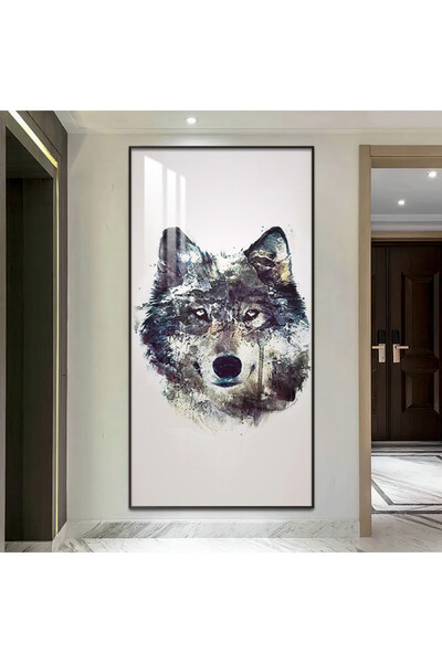 4gdran لوحة جدارية خشبية فاخرة مع برواز فضي و طبقة من الاكرليك الشفاف