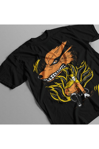 Flood Of Style تي شيرت رجالي منقوش برسومات الرسوم المتحركة ناروتو باريون