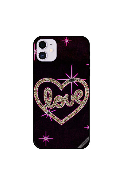 Covernex غطاء حماية لجهاز iPhone 11 بإطار وردي على شكل قلب حب