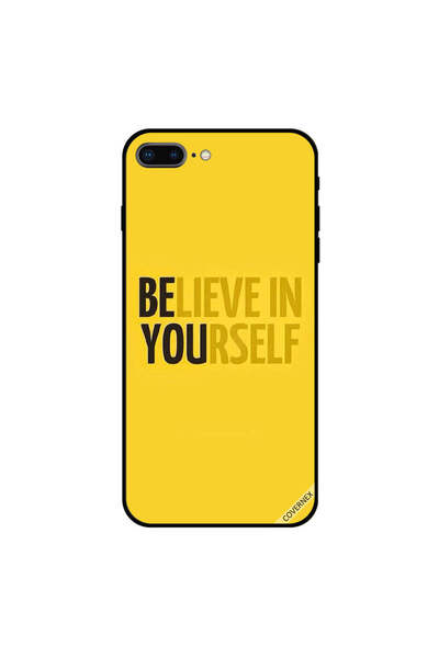 Covernex غطاء حماية لهاتف iPhone 7 Plus باللون الأصفر "ثق بنفسك"