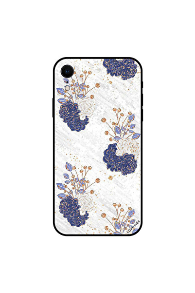 Covernex غطاء حماية iPhone XR بنقشة زهور باللونين الأبيض والأزرق