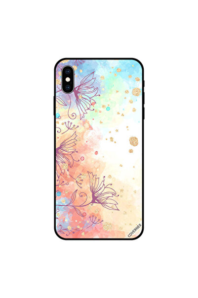 Covernex غطاء حماية لهاتف iPhone XS MAX بنقشة زهور ذهبية