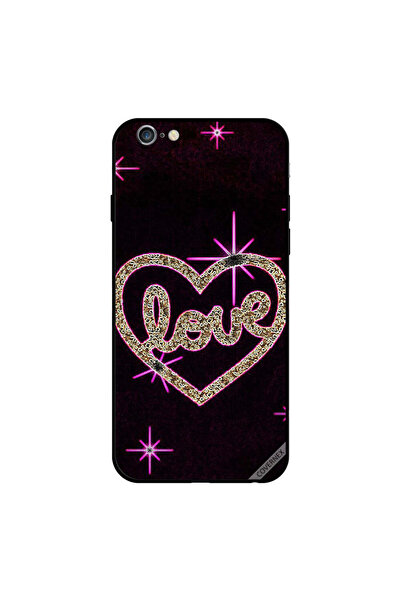 Covernex غطاء حماية لجهاز iPhone 6s Plus بإطار وردي على شكل قلب حب