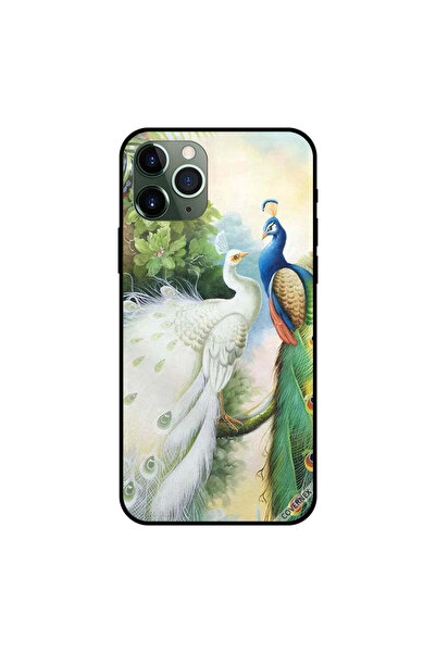 Covernex غطاء حماية لهاتف iPhone 11 Pro Max بتصميم زوجين من الطاووس